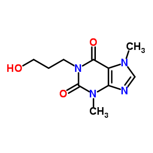 1-(3-Hydroxypropyl)-3,7-dimethyl-1h-purine-2,6(3h,7h)-dioneStructure,59413-14-8Structure 1-(3-Hydroxypropyl)-3,7-dimethyl-1h-purine-2,6(3h,7h)-dione Structure,59413-14-8Structure