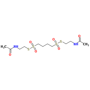 N-[2-[4-(2-乙酰氨基乙基磺酰基磺?；?丁基磺酰基磺?；鵠乙基]乙酰胺結(jié)構(gòu)式_5943-39-5結(jié)構(gòu)式