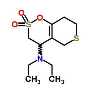 N,N-二乙基-9,9-二氧代-10-噁-4,9$l^{6}-二硫雜雙環(huán)[4.4.0]-11-癸烯-7-胺結構式_59579-88-3結構式