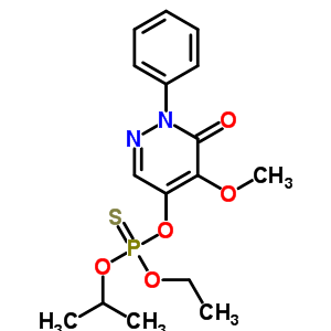 Thiophosphoric acid o-ethyl o-isopropyl o-(1,6-dihydro-5-methoxy-6-oxo-1-phenylpyridazin-4-yl) esterStructure,59631-22-0Structure Thiophosphoric acid o-ethyl o-isopropyl o-(1,6-dihydro-5-methoxy-6-oxo-1-phenylpyridazin-4-yl) ester Structure,59631-22-0Structure