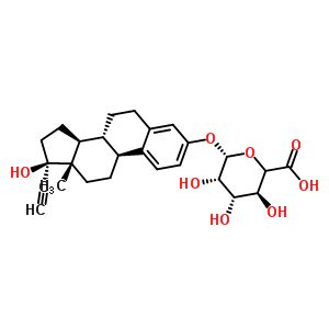 17-Ethynyl-17-hydroxyestra-1,3,5(10)-trien-3-yl hexopyranosiduronic acidStructure,60134-76-1Structure 17-Ethynyl-17-hydroxyestra-1,3,5(10)-trien-3-yl hexopyranosiduronic acid Structure,60134-76-1Structure