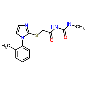 1-甲基-3-[[[1-(鄰甲苯)-1H-咪唑-2-基]硫代]乙?；鵠脲結(jié)構(gòu)式_60176-57-0結(jié)構(gòu)式