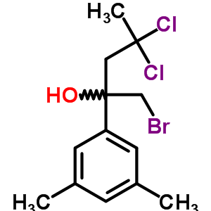1-Bromo-4,4-dichloro-2-(3,5-dimethylphenyl)pentan-2-olStructure,60276-60-0Structure 1-Bromo-4,4-dichloro-2-(3,5-dimethylphenyl)pentan-2-ol Structure,60276-60-0Structure