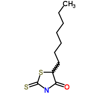 4-Thiazolidinone, 5-heptyl-2-thioxo-Structure,60369-82-6Structure 4-Thiazolidinone, 5-heptyl-2-thioxo- Structure,60369-82-6Structure