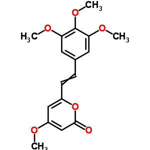 4-甲氧基-6-[2-(3,4,5-三甲氧基苯基)乙烯]吡喃-2-酮結(jié)構(gòu)式_60427-79-4結(jié)構(gòu)式