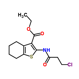 2-[(3-氯-1-氧代丙基)氨基]-4,5,6,7-四氫-1-苯并噻吩-3-羧酸乙酯結(jié)構(gòu)式_60442-45-7結(jié)構(gòu)式