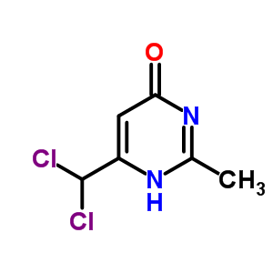 6-(Dichloromethyl)-2-methyl-1h-pyrimidin-4-one Structure,6082-75-3Structure