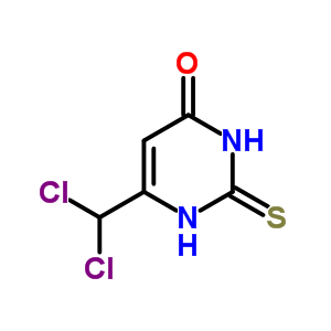 6-(Dichloromethyl)-2-sulfanylidene-1h-pyrimidin-4-oneStructure,6096-22-6Structure 6-(Dichloromethyl)-2-sulfanylidene-1h-pyrimidin-4-one Structure,6096-22-6Structure