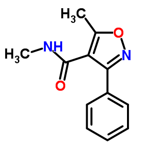 N,5-dimethyl-3-phenyl-isoxazole-4-carboxamideStructure,60986-88-1Structure N,5-dimethyl-3-phenyl-isoxazole-4-carboxamide Structure,60986-88-1Structure