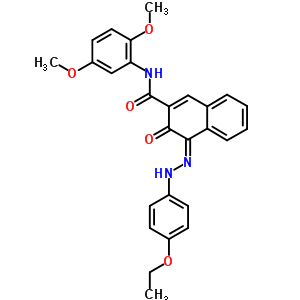 N-(2,5-二甲氧基苯基)-4-[(4-乙氧基苯基)氮雜]-3-羥基-2-萘羧酰胺結(jié)構(gòu)式_61050-22-4結(jié)構(gòu)式