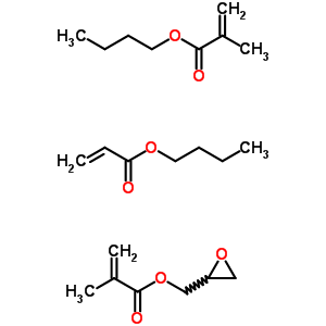 2-Methyl-2-propenoic acid butyl ester polymer with butyl 2-propenoate and oxiranylmethyl 2-methyl-2-propenoateStructure,61156-85-2Structure 2-Methyl-2-propenoic acid butyl ester polymer with butyl 2-propenoate and oxiranylmethyl 2-methyl-2-propenoate Structure,61156-85-2Structure