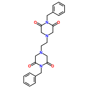 2,6-Piperazinedione, 4,4-(1,2-ethanediyl)bis[1-(phenylmethyl)-Structure,61533-54-8Structure 2,6-Piperazinedione, 4,4-(1,2-ethanediyl)bis[1-(phenylmethyl)- Structure,61533-54-8Structure