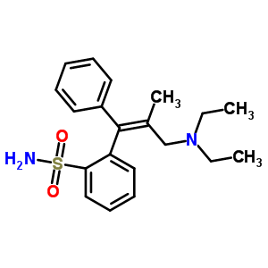 2-[(Z)-3-二乙基氨基-2-甲基-1-苯基-1-丙烯基]苯磺酰胺結(jié)構(gòu)式_61766-87-8結(jié)構(gòu)式