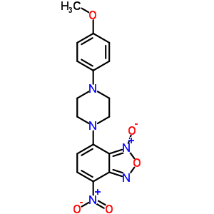 7-[4-(4-甲氧基苯基)-1-哌嗪]-4-硝基苯并呋咱 1-氧化物結(jié)構(gòu)式_61785-71-5結(jié)構(gòu)式