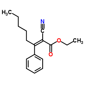 2-Octenoic acid,2-cyano-3-phenyl-, ethyl esterStructure,61792-46-9Structure 2-Octenoic acid,2-cyano-3-phenyl-, ethyl ester Structure,61792-46-9Structure