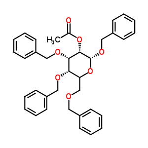 2-O-乙?；?3,4,6-三-O-芐基-β-D-半乳糖吡喃糖苷芐酯結(jié)構(gòu)式_61820-03-9結(jié)構(gòu)式