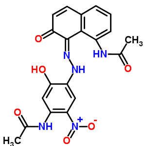 N-[4-[[8-(乙?；被?-2-羥基-1-萘]氮雜]-5-羥基-2-硝基苯基]乙酰胺結構式_61827-66-5結構式