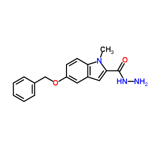1H-indole-2-carboxylicacid, 1-methyl-5-(phenylmethoxy)-, hydrazideStructure,61905-94-0Structure 1H-indole-2-carboxylicacid, 1-methyl-5-(phenylmethoxy)-, hydrazide Structure,61905-94-0Structure