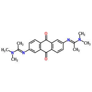 N-[6-(1-二甲基氨基亞乙基氨基)-9,10-二氧代-蒽-2-基]-N,N-二甲基-乙脒結(jié)構(gòu)式_61907-22-0結(jié)構(gòu)式