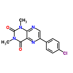 6-(4-Chlorophenyl)-1,3-dimethyl-pteridine-2,4-dioneStructure,61999-39-1Structure 6-(4-Chlorophenyl)-1,3-dimethyl-pteridine-2,4-dione Structure,61999-39-1Structure