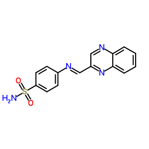 4-(喹噁啉-2-基亞甲基氨基)苯磺酰胺結構式_62294-78-4結構式