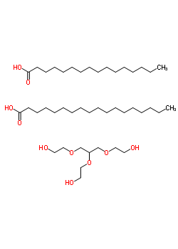 甘油-聚乙二醇醚棕櫚酸硬脂酸酯結(jié)構(gòu)式_62563-68-2結(jié)構(gòu)式