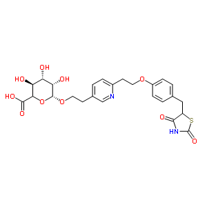 Hydroxy pioglitazone (m-vii) beta-d-glucuronideStructure,625853-75-0Structure Hydroxy pioglitazone (m-vii) beta-d-glucuronide Structure,625853-75-0Structure