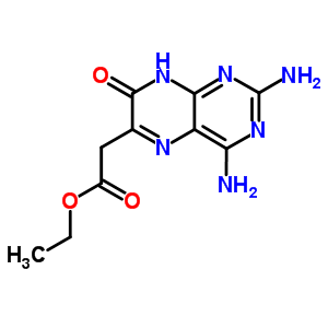 2,4-Diamino-7-hydroxy-6-pteridineacetic acid ethyl esterStructure,6272-88-4Structure 2,4-Diamino-7-hydroxy-6-pteridineacetic acid ethyl ester Structure,6272-88-4Structure