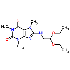 8-(2,2-Diethoxyethylamino)-1,3,7-trimethyl-purine-2,6-dioneStructure,6278-78-0Structure 8-(2,2-Diethoxyethylamino)-1,3,7-trimethyl-purine-2,6-dione Structure,6278-78-0Structure