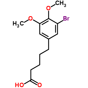 5-(3-Bromo-4,5-dimethoxy-phenyl)pentanoic acidStructure,6295-71-2Structure 5-(3-Bromo-4,5-dimethoxy-phenyl)pentanoic acid Structure,6295-71-2Structure