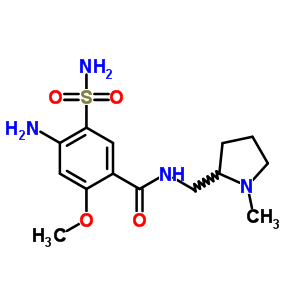 N-[(1-甲基-2-吡咯烷)甲基]-2-甲氧基-4-氨基-5-磺?；郊柞０方Y(jié)構(gòu)式_63031-48-1結(jié)構(gòu)式