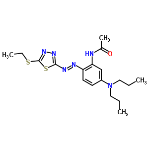 N-[5-(二丙基氨基)-2-[[5-(乙基硫代)-1,3,4-噻二唑-2-基]氮雜]苯基]乙酰胺結構式_63134-15-6結構式