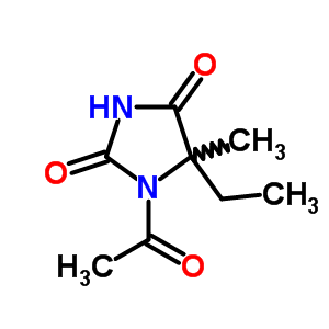2,4-Imidazolidinedione,1-acetyl-5-ethyl-5-methyl-Structure,6341-68-0Structure 2,4-Imidazolidinedione,1-acetyl-5-ethyl-5-methyl- Structure,6341-68-0Structure