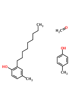 甲醛與 4-甲基-2-壬基苯酚和 4-甲基苯酚的聚合物結構式_63494-85-9結構式