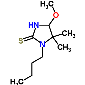 2-Imidazolidinethione,1-butyl-4-methoxy-5,5-dimethyl-Structure,63547-70-6Structure 2-Imidazolidinethione,1-butyl-4-methoxy-5,5-dimethyl- Structure,63547-70-6Structure