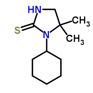 2-Imidazolidinethione,1-cyclohexyl-5,5-dimethyl-Structure,63547-74-0Structure 2-Imidazolidinethione,1-cyclohexyl-5,5-dimethyl- Structure,63547-74-0Structure