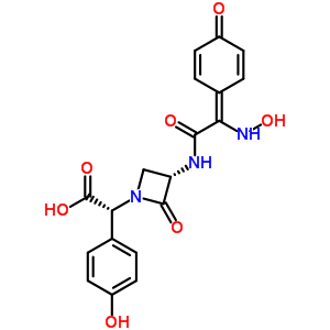 (3S,alphar)-3-[[[(Z)-羥基亞胺](4-羥基苯基)乙?；鵠氨基]-alpha-(4-羥基苯基)-2-氧代-1-吖丁啶乙酸結(jié)構(gòu)式_63555-59-9結(jié)構(gòu)式