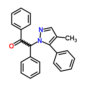 Ethanone,2-(4-methyl-5-phenyl-1h-pyrazol-1-yl)-1,2-diphenyl-Structure,63570-08-1Structure Ethanone,2-(4-methyl-5-phenyl-1h-pyrazol-1-yl)-1,2-diphenyl- Structure,63570-08-1Structure