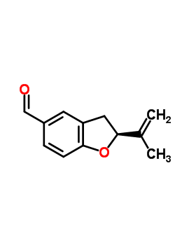 (2S)-2,3-二氫-2-(1-甲基乙烯基)-5-苯并呋喃甲醛結(jié)構(gòu)式_63587-64-4結(jié)構(gòu)式