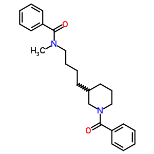 1-苯甲?；?3-[4-(n-甲基苯甲酰基氨基)丁基]哌啶結(jié)構(gòu)式_63867-61-8結(jié)構(gòu)式
