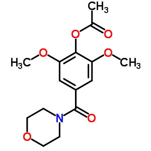 4-(4-乙酰氧基-3,5-二甲氧基苯甲?；?嗎啉結(jié)構(gòu)式_63868-49-5結(jié)構(gòu)式