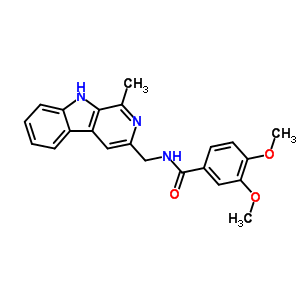 N-(1-甲基-9h-吡啶并[3,4-b]吲哚-3-甲基)-3,4-二甲氧基苯甲酰胺結(jié)構(gòu)式_63885-53-0結(jié)構(gòu)式