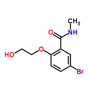 5-溴-2-(2-羥基乙氧基)-n-甲基苯甲酰胺結(jié)構(gòu)式_63887-02-5結(jié)構(gòu)式