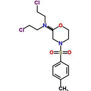 4-[3-[雙(2-氯乙基)氨基]-4-甲基苯基磺?；鵠嗎啉結(jié)構(gòu)式_63905-03-3結(jié)構(gòu)式
