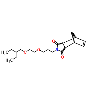 N-[3-[2-(2-乙基丁氧基)乙氧基]丙基]降冰片-5-烯-2,3-二甲酰亞胺結(jié)構(gòu)式_63907-07-3結(jié)構(gòu)式