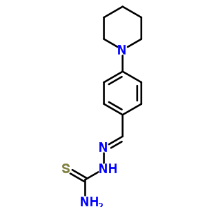 4-哌啶苯甲醛縮氨基硫脲結(jié)構(gòu)式_63916-23-4結(jié)構(gòu)式