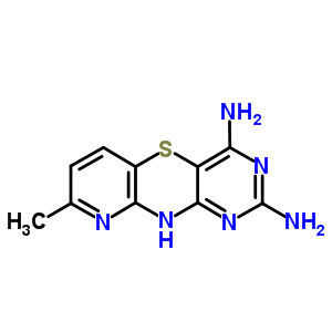 8-甲基-10h-吡啶并[3,2-b]嘧啶并[4,5-e][1,4]噻嗪-2,4-二胺結(jié)構(gòu)式_63931-09-9結(jié)構(gòu)式