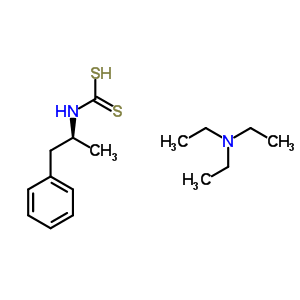 N,N-二乙基乙胺 (S)-(1-甲基-2-苯基乙基)二硫代氨基甲酸鹽結(jié)構(gòu)式_63949-91-7結(jié)構(gòu)式