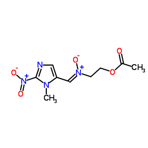 N-(2-乙酰氧基乙基)-N-[(1-甲基-2-硝基-1H-咪唑-5-基)亞甲基]胺氧化物結(jié)構(gòu)式_63958-44-1結(jié)構(gòu)式