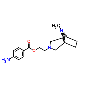 8-甲基-3,8-二氮雜雙環(huán)[3.2.1]辛烷-3-乙醇 p-氨基苯甲酸結(jié)構(gòu)式_63978-08-5結(jié)構(gòu)式